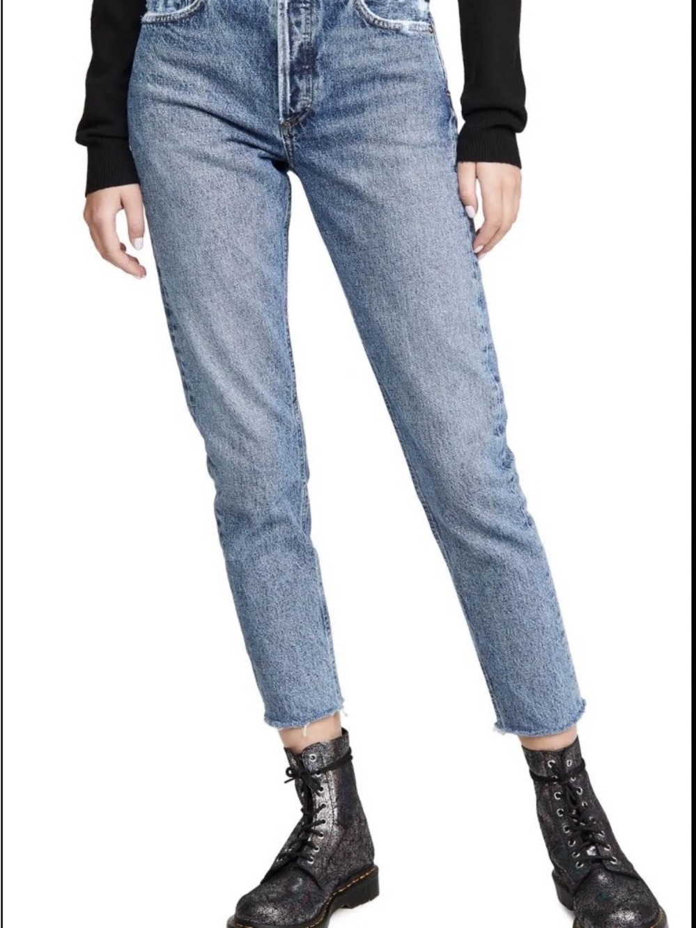 Agolde Light Blue High-Rise Ankle Jeans